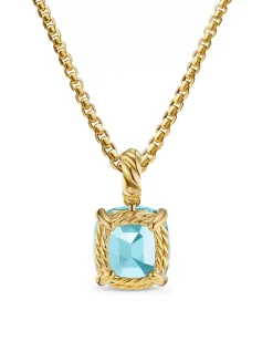 Marbella Pendant In 18k Yellow Gold With Amethyst, 12mm