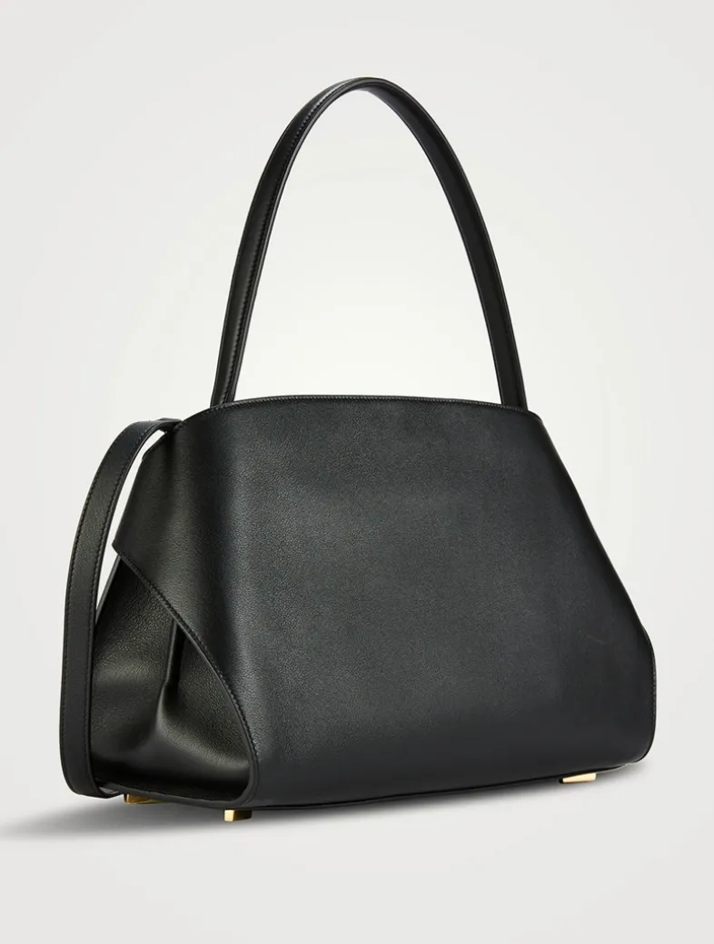 Medium Hug Bicolour Leather Satchel