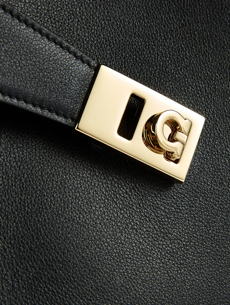 Medium Hug Bicolour Leather Satchel