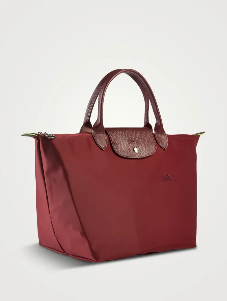 Medium Le Pliage Green Top Handle Bag