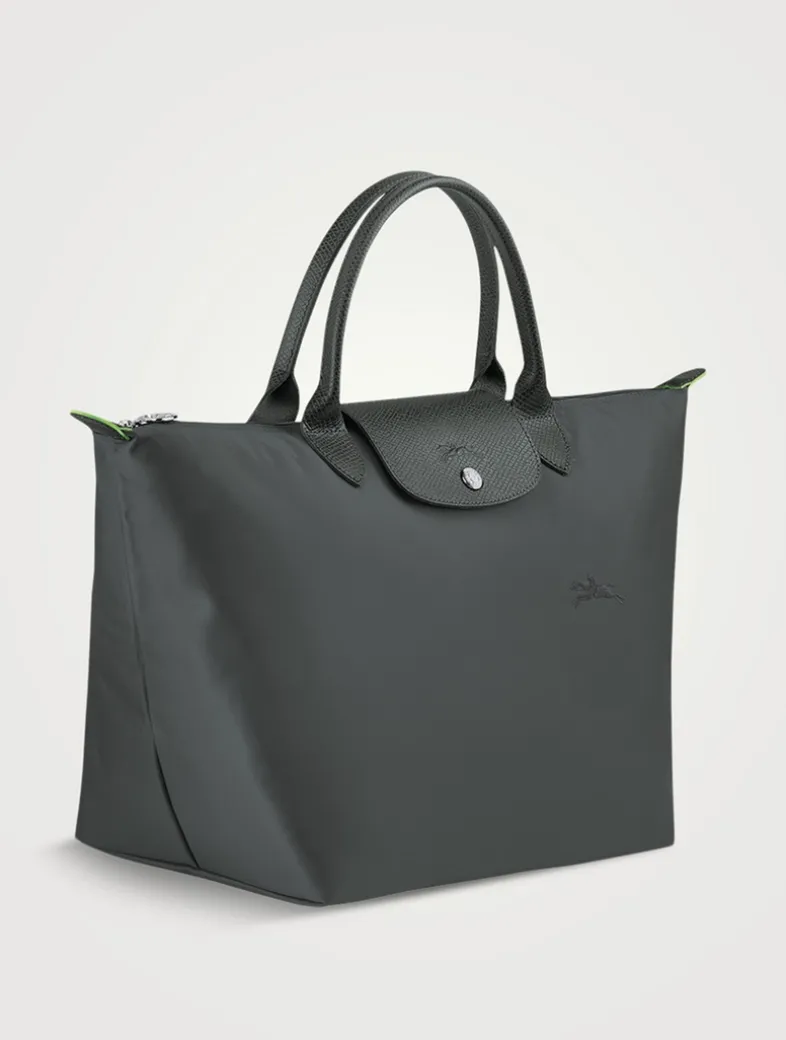 Medium Le Pliage Green Top Handle Bag