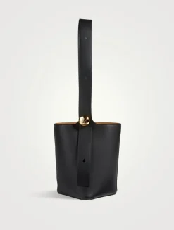 Medium Pebble Leather Bucket Bag