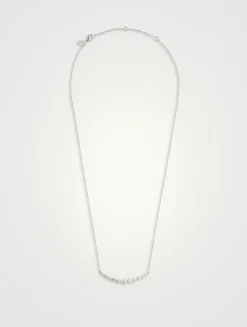 Medium Smile 18K White Gold Necklace With Diamonds