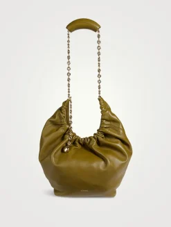 Medium Squeeze Leather Shoulder Bag
