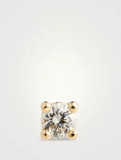 Mel Soldera 14K Gold Diamond Stud Earring