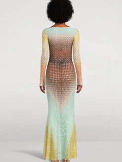 Metallic Dégradé Maxi Dress