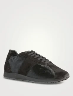 Mica Suede And Ponyhair Sneakers