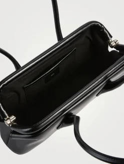 Mini Boat East-West Leather Satchel