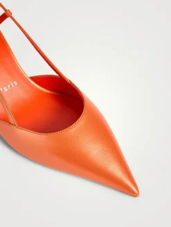 Miss Z Leather Slingback Pumps