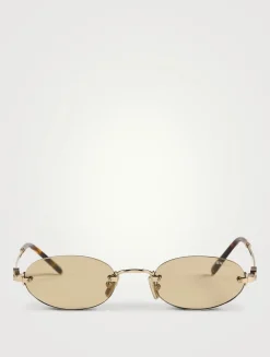 Miu Regarde Oval Sunglasses