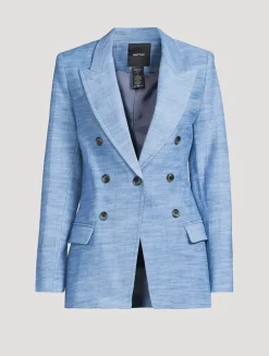 Not A Double-Breasted Blazer In Stripe Print