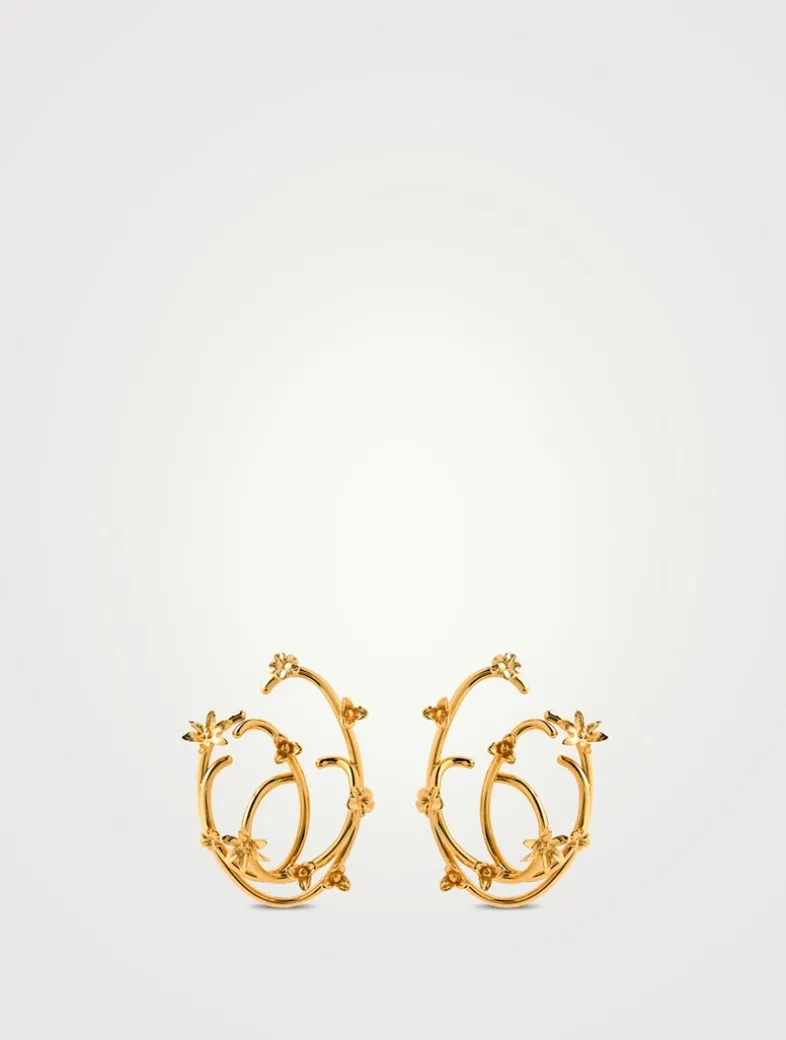 O Flower Earrings