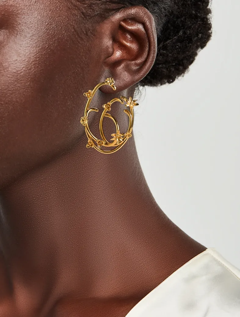 O Flower Earrings