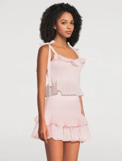 Ollyn Smocked Mini Skirt