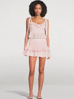 Ollyn Smocked Mini Skirt