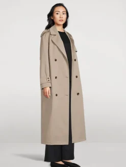 Oversized Cotton Gabardine Trench Coat