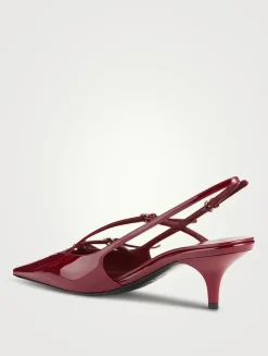 Patent Leather Slingback Pumps