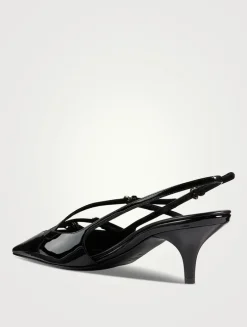 Patent Leather Slingback Pumps