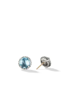 Petite Chatelaine® Stud Earrings In Sterling Silver With Black Onyx