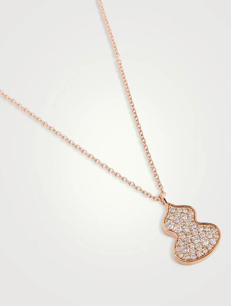 Petite Wulu 18K Rose Gold Necklace With Diamonds