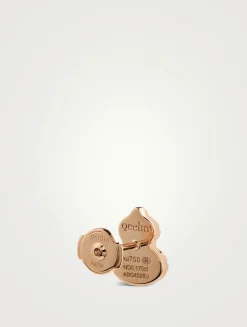 Petite Wulu 18K Rose Gold Stud Earrings With Diamonds And Jade