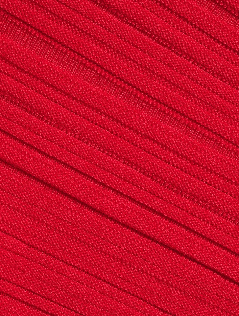 Pleated Knit Maxi Dress