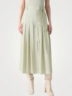 Pleated Midi Skirt