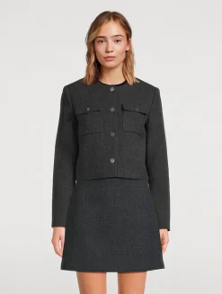 Plush Tweed Cardigan Jacket