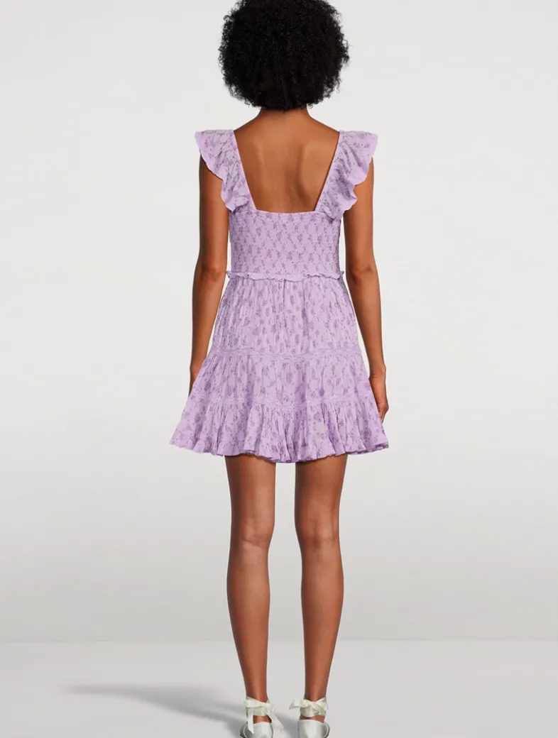 Presline Cotton Mini Dress In Floral Print