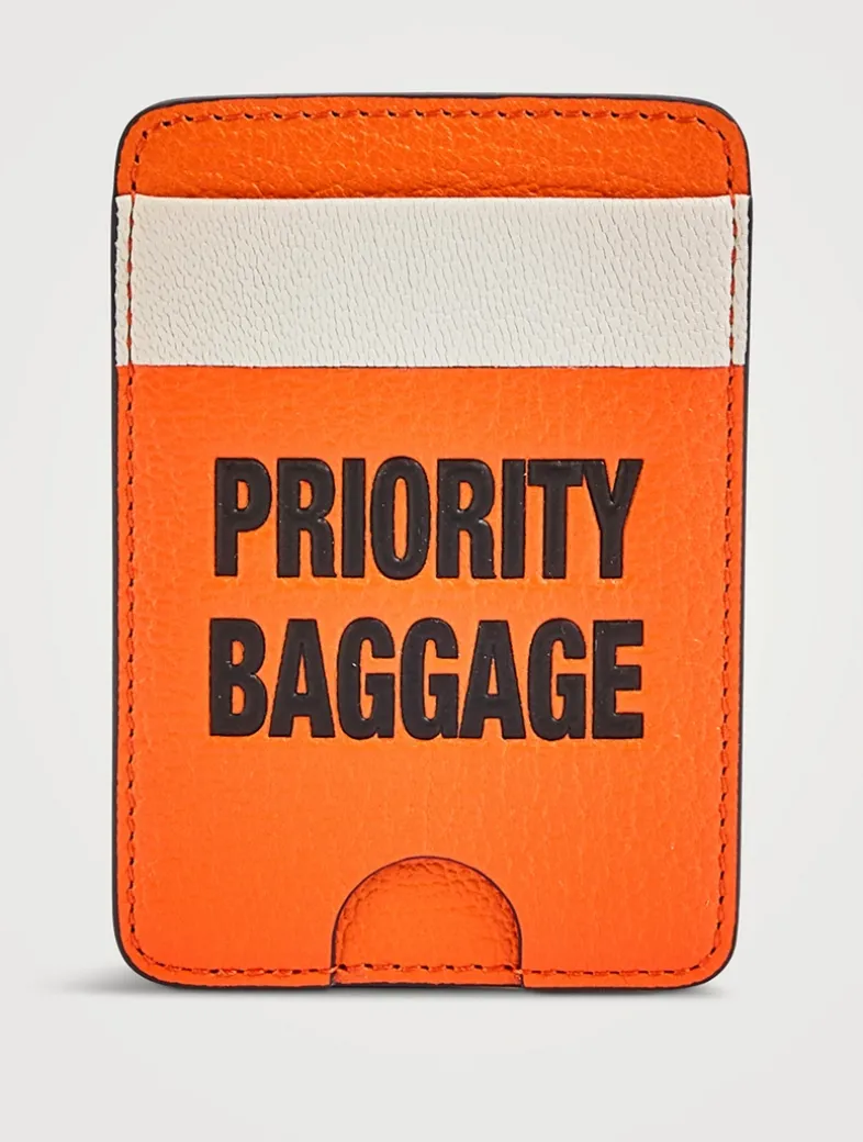 Priority Baggage Leather Magnetic Card Case