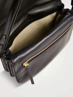 Puff Intrecciato Leather Shoulder Bag