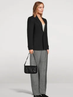 Puff Intrecciato Leather Shoulder Bag