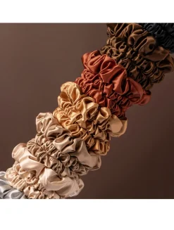 Pure Silk Assorted Scrunchies - Black