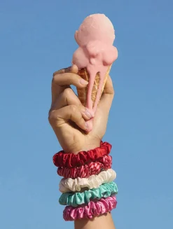 Pure Silk Midi Scrunchies - Gelati