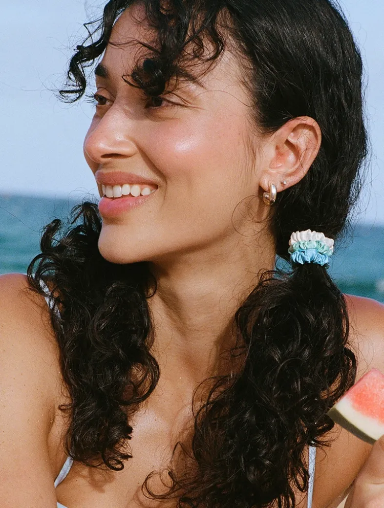 Pure Silk Minnie Scrunchies - Sundown
