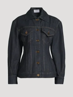 Raw Denim Cinched Jacket