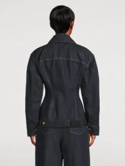 Raw Denim Cinched Jacket