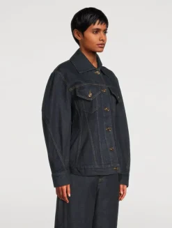 Raw Denim Cinched Jacket