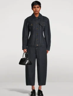 Raw Denim Cinched Jacket