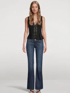 Reformation x Devon Lee Carlson Kenny Low-Rise Bootcut Jeans