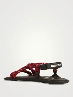 Riviere Cord And Leather Sandals