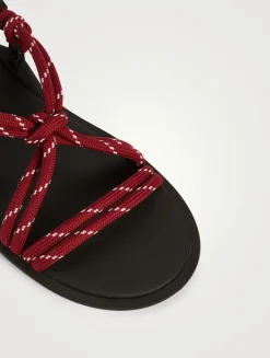 Riviere Cord And Leather Sandals