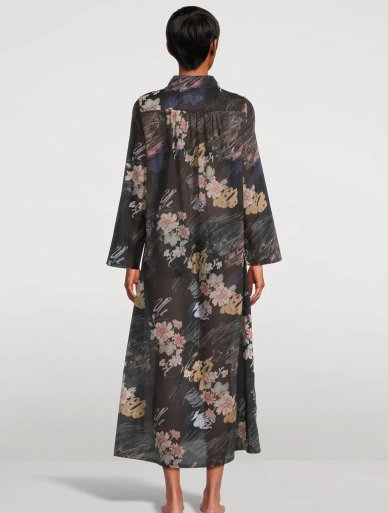 Robe De Nuit Caftan In Love Print
