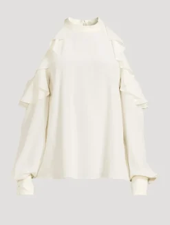 Ruffled Silk Blouse
