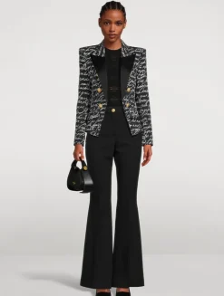 Satin Blazer In Love Letter Print