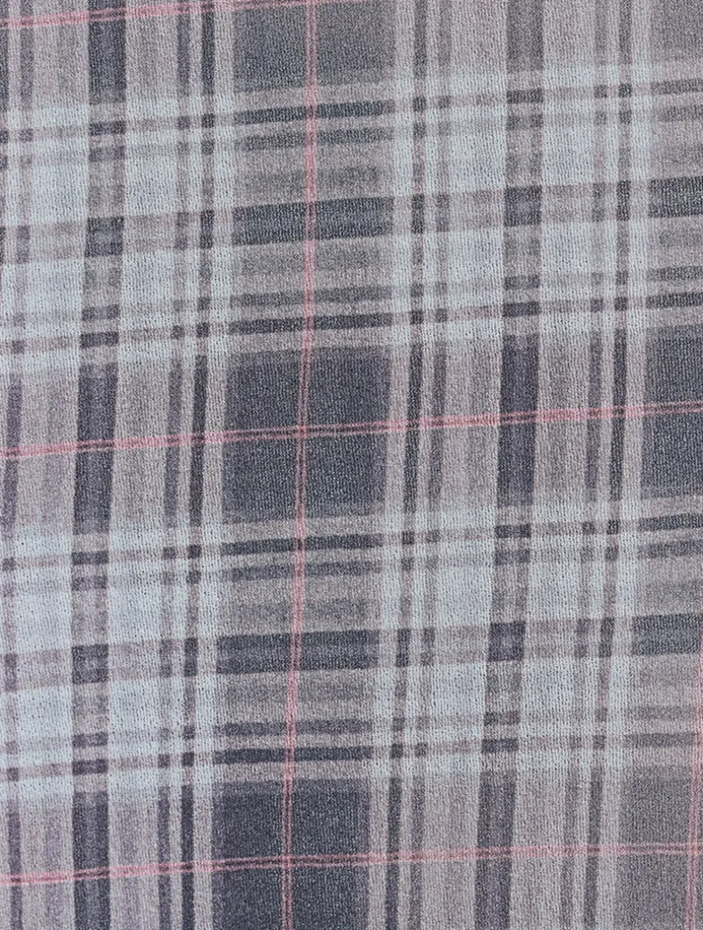 Seamless Turtleneck In Plaid Print