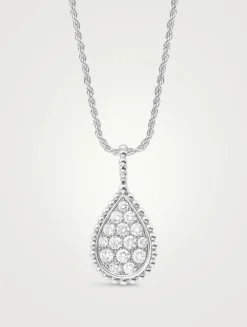 Serpent Bohème M Motif White Gold Pendant Necklace With Diamonds