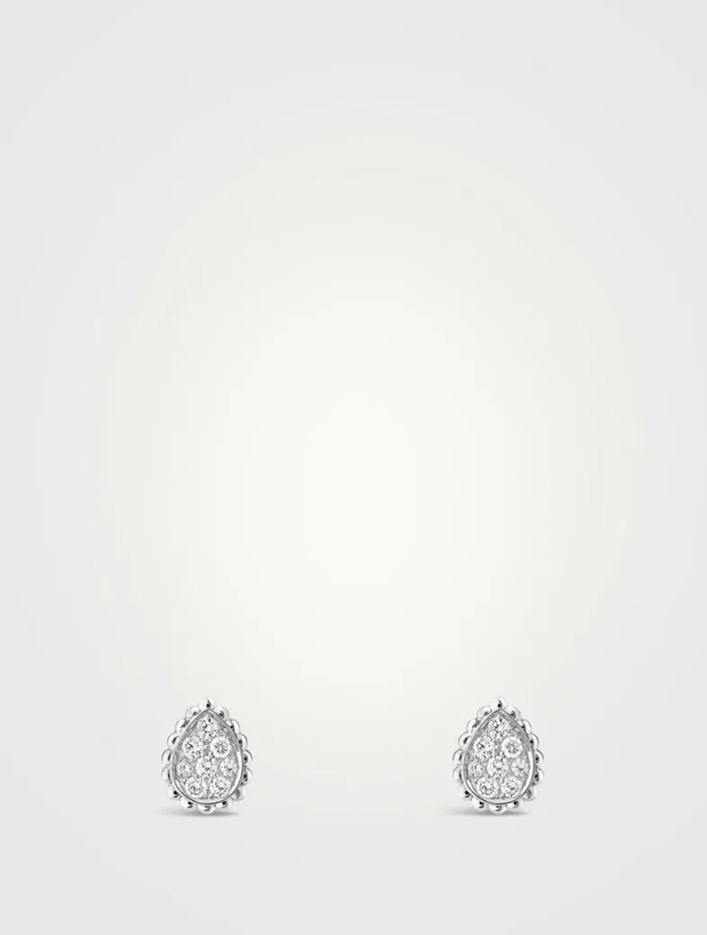 Serpent Bohème XS Motif White Gold Earrings With Diamonds