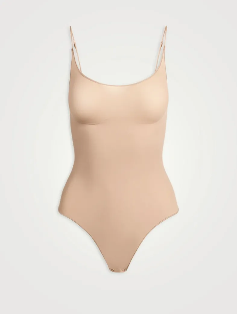Sheer Seamless Thong Bodysuit