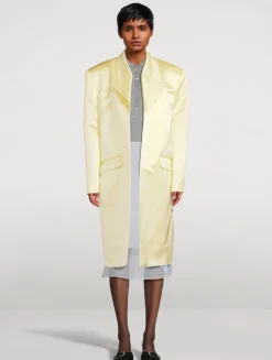 Silk Satin Duchess Coat